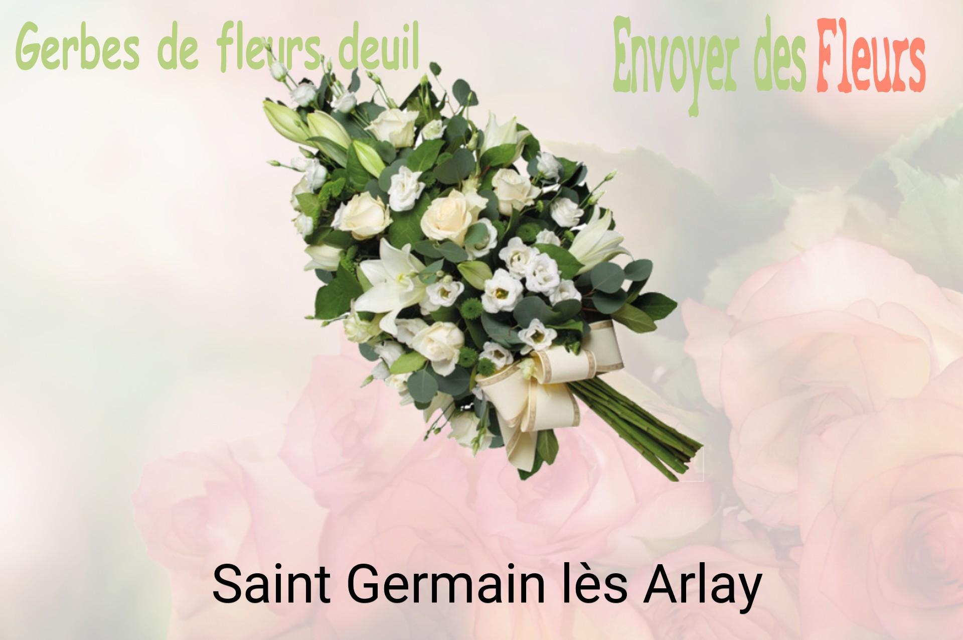 Gerbe de fleurs de deuil livrée à Saint-Germain-lès-Arlay